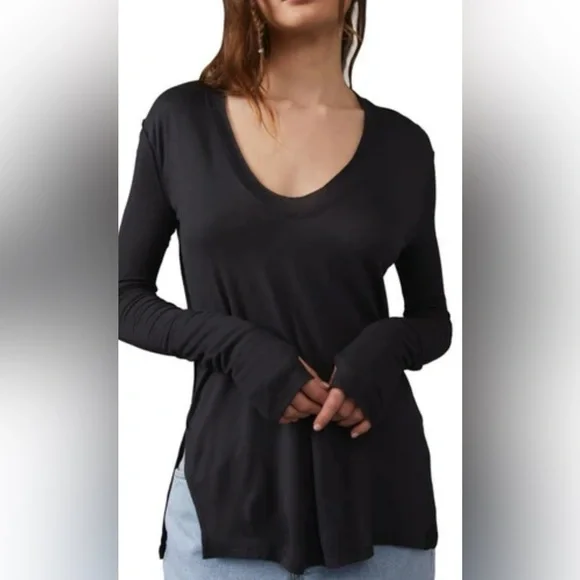 We The Free Black Long Sleeve Top - Picture 1 of 9